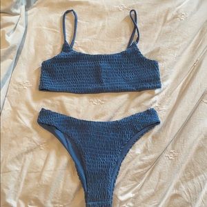 Blue swimsuit